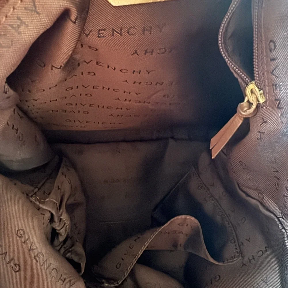Givenchy Women’s Brown Geometric Canvas Tote Bag with Leather Straps